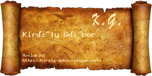 Király Gábor névjegykártya
